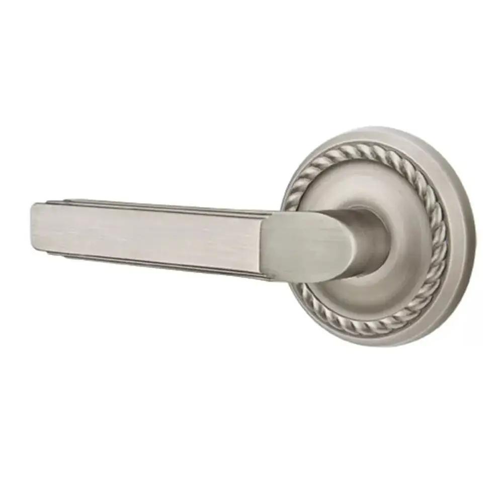 Emtek Milano Door Lever with Rope Rose by Emtek