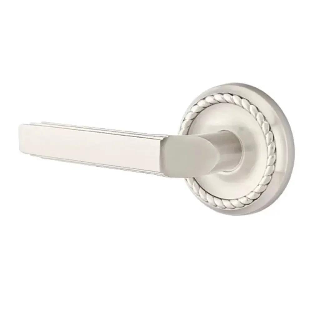 Emtek Milano Door Lever with Rope Rose by Emtek