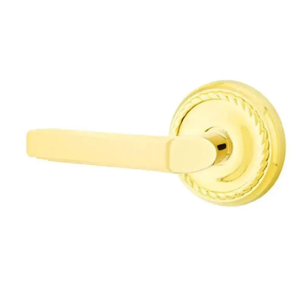 Emtek Milano Door Lever with Rope Rose by Emtek