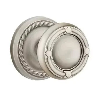 Emtek Ribbon and Reed Knob with Rope Rose by Emtek