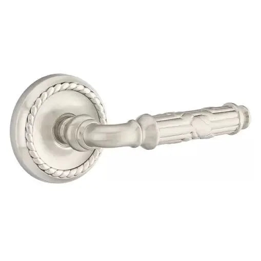 Emtek Ribbon and Reed Lever with Rope Rose by Emtek
