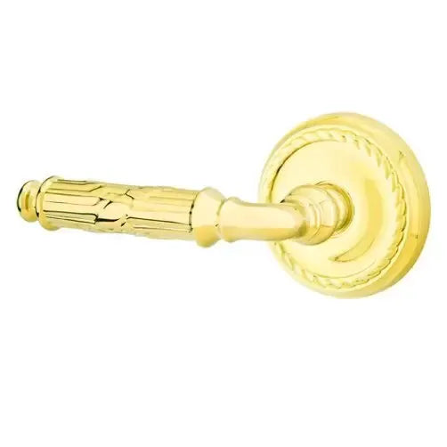 Emtek Ribbon and Reed Lever with Rope Rose by Emtek
