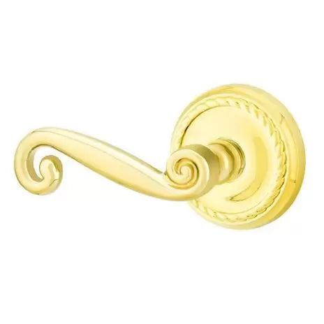 Emtek Rustic Door Lever with Rope Rose by Emtek
