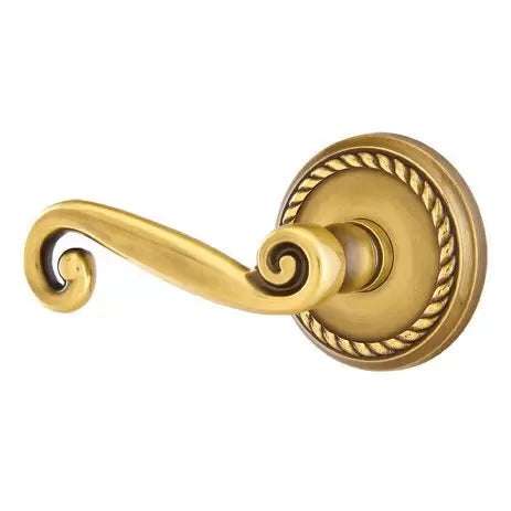 Emtek Rustic Door Lever with Rope Rose by Emtek