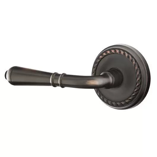 Emtek Turino Door Lever with Rope Rose by Emtek