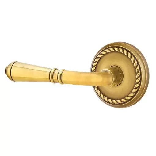 Emtek Turino Door Lever with Rope Rose by Emtek