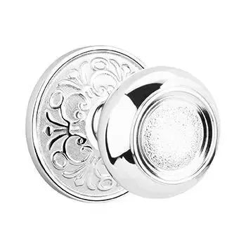 polished chrome door knob