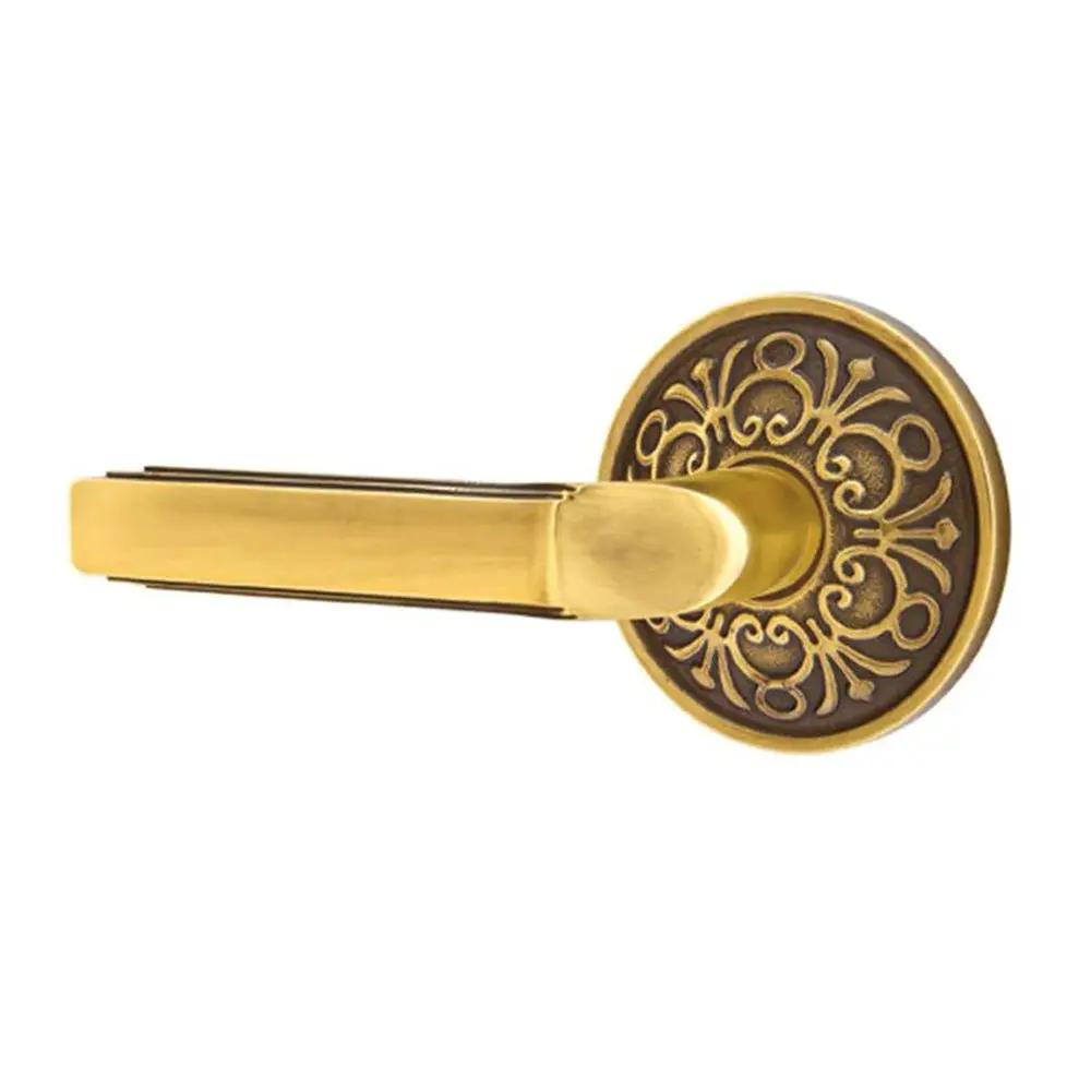 Emtek Milano Door Lever with Lancaster Rose by Emtek
