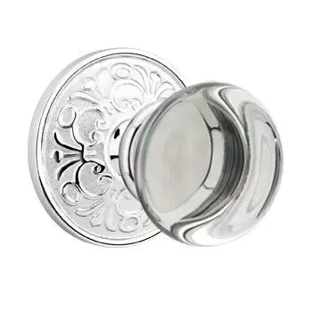 polished chrome door knob