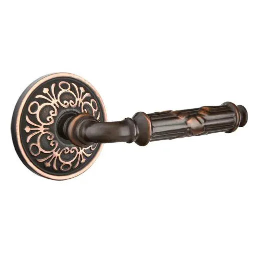 Emtek Ribbon and Reed Lever with Lancaster Rose by Emtek