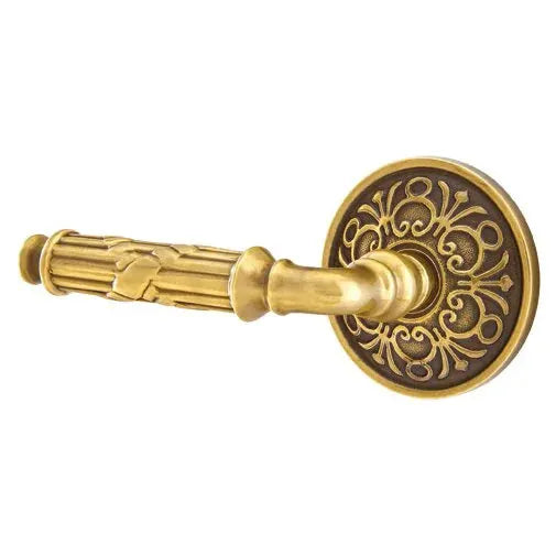 Emtek Ribbon and Reed Lever with Lancaster Rose by Emtek