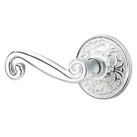 polished chrome door lever