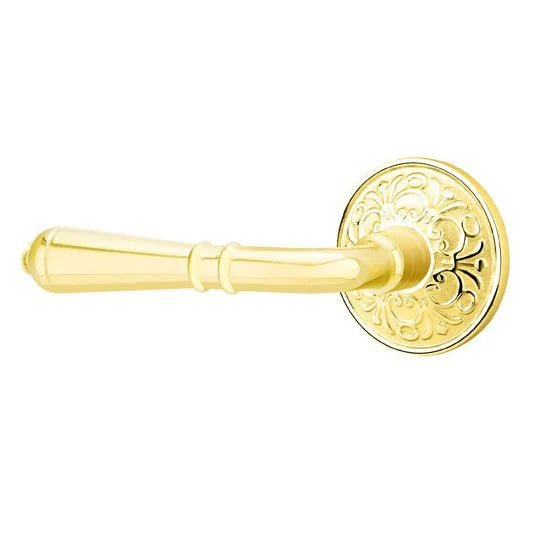 Emtek Turino Door Lever with Lancaster Rose by Emtek