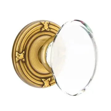 Emtek Hampton Door Knob with Ribbon and Reed Rose by Emtek