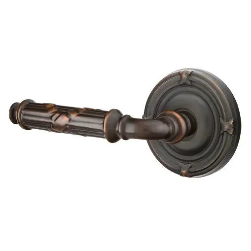 Emtek Ribbon and Reed Lever with Ribbon and Reed Rose by Emtek