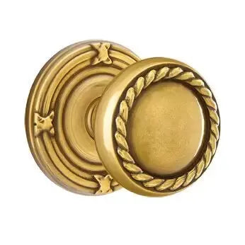 Emtek Rope Knob with Ribbon and Reed Rose by Emtek