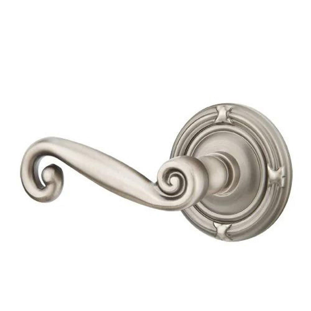 Emtek Rustic Door Lever with Ribbon and Reed Rose by Emtek