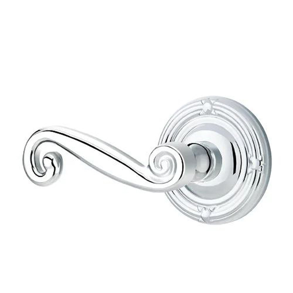 Emtek Rustic Door Lever with Ribbon and Reed Rose by Emtek