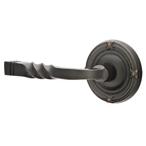 Emtek Sante Fe Lever with Ribbon and Reed Rose by Emtek
