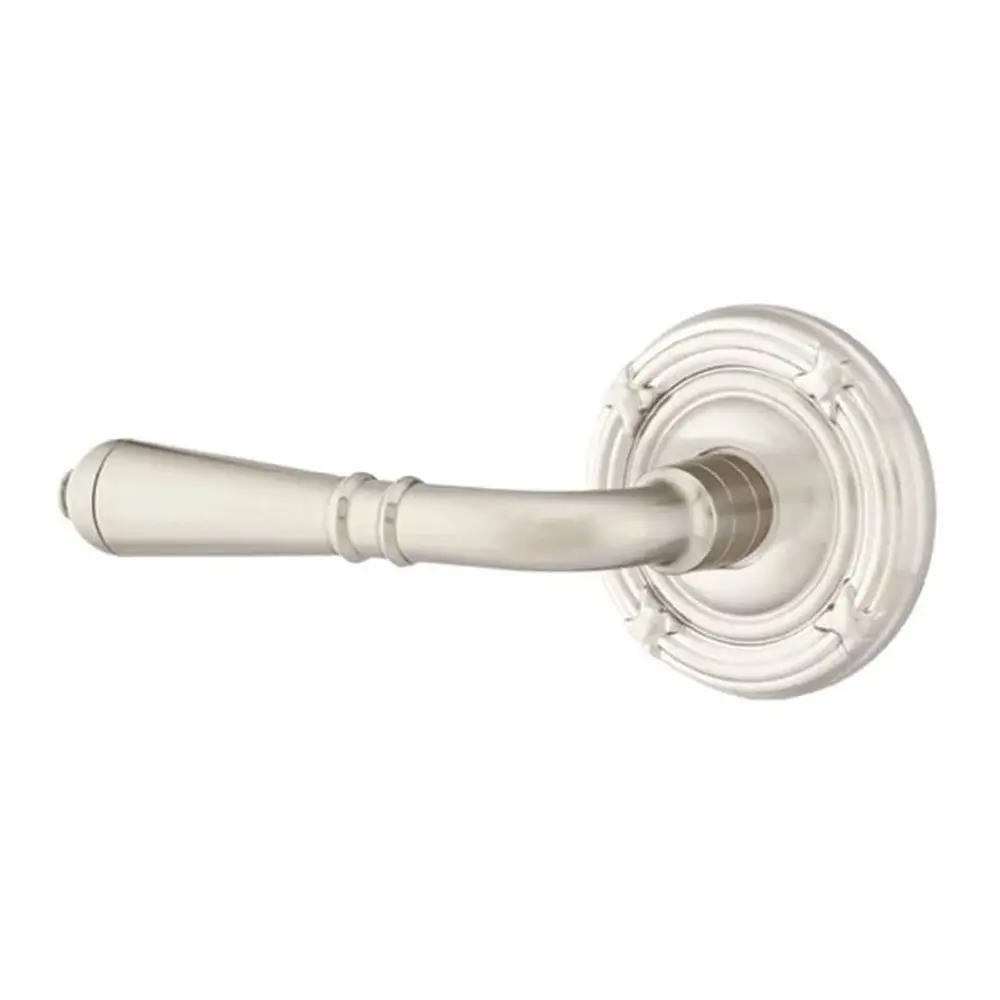 Emtek Turino Door Lever with Ribbon and Reed Rose by Emtek