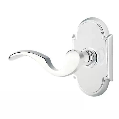 polished chrome door lever