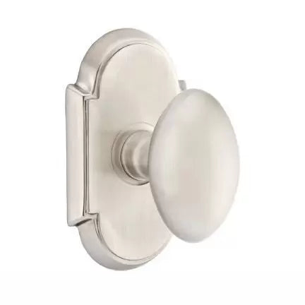 Emtek Privacy Egg Door Knob with #8 Rose by Emtek