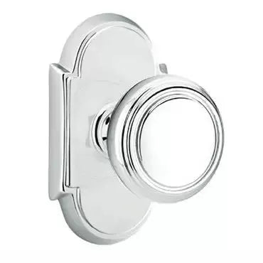 polished chrome door knob