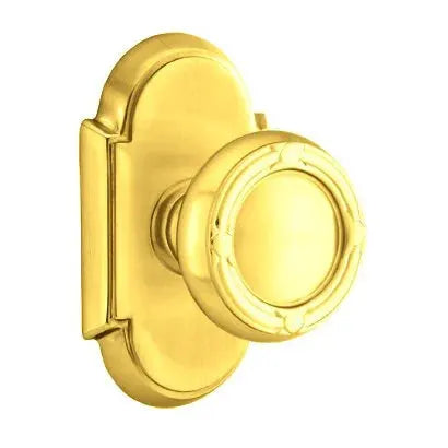 Emtek Ribbon and Reed Knob with #8 Rose by Emtek