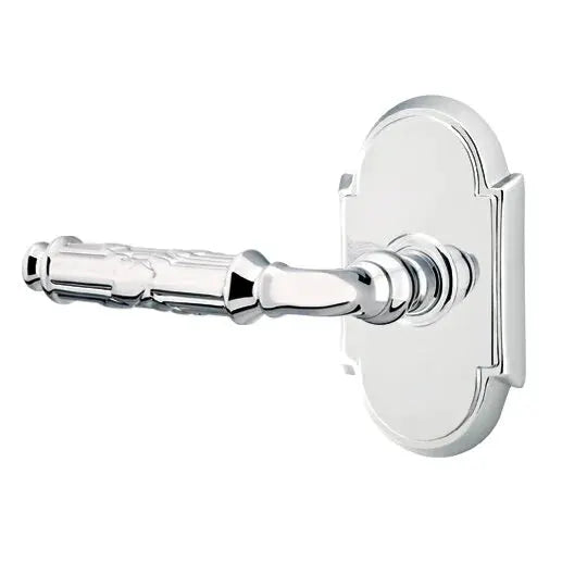 polished chrome door lever