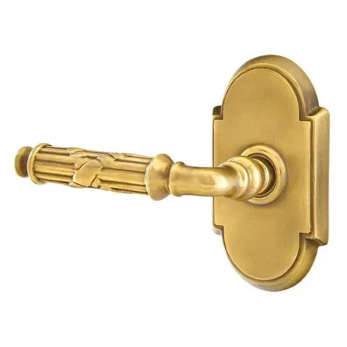 Emtek Ribbon and Reed Lever with #8 Rose by Emtek