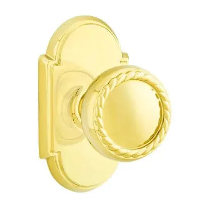 Emtek Rope Knob with #8 Rose by Emtek
