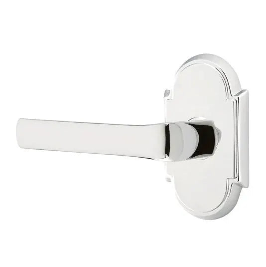 polished chrome door lever