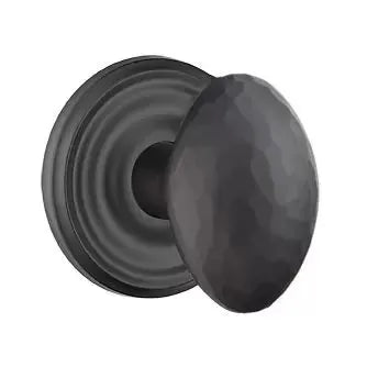 Emtek Hammered Egg Door Knob with Regular Rose by Emtek
