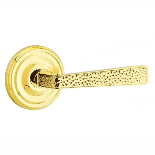 Emtek Hammered Door Lever with Regular Rose by Emtek