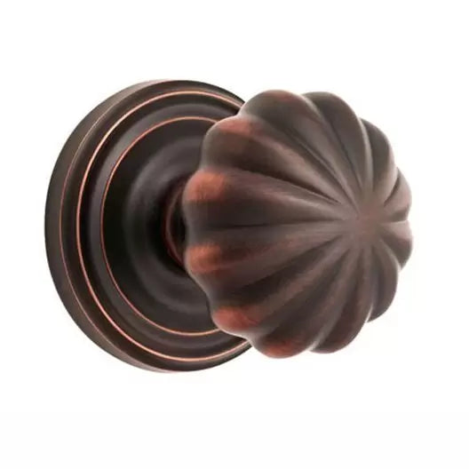 Emtek Melon Door Knob with Regular Rose by Emtek