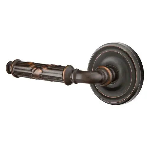 Emtek Ribbon and Reed Lever with Regular Rose by Emtek