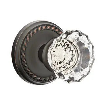 Emtek Astoria Door Knob with Rope Rose by Emtek