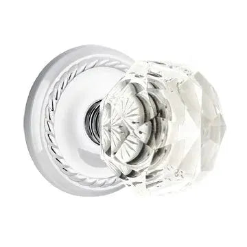 Emtek Diamond Door Knob with Rope Rose by Emtek