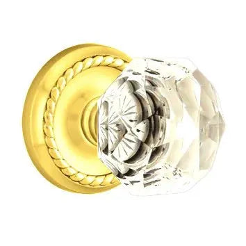 Emtek Diamond Door Knob with Rope Rose by Emtek