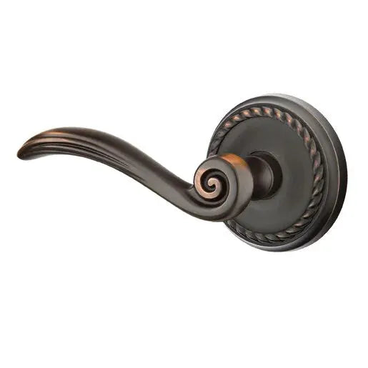 Emtek Elan Lever with Rope Rose by Emtek
