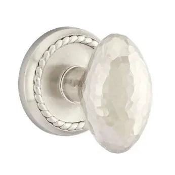 Emtek Hammered Egg Door Knob with Rope Rose by Emtek