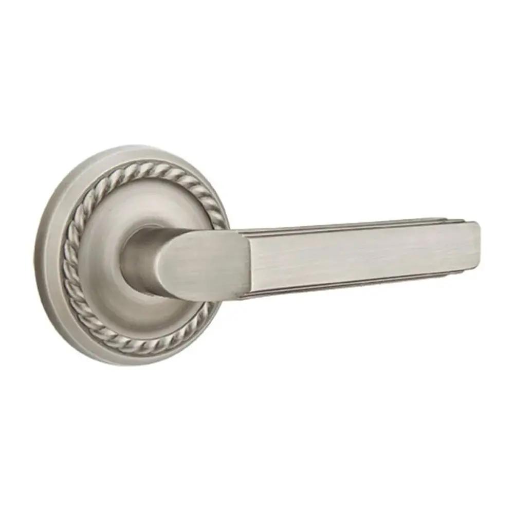 Emtek Milano Door Lever with Rope Rose by Emtek