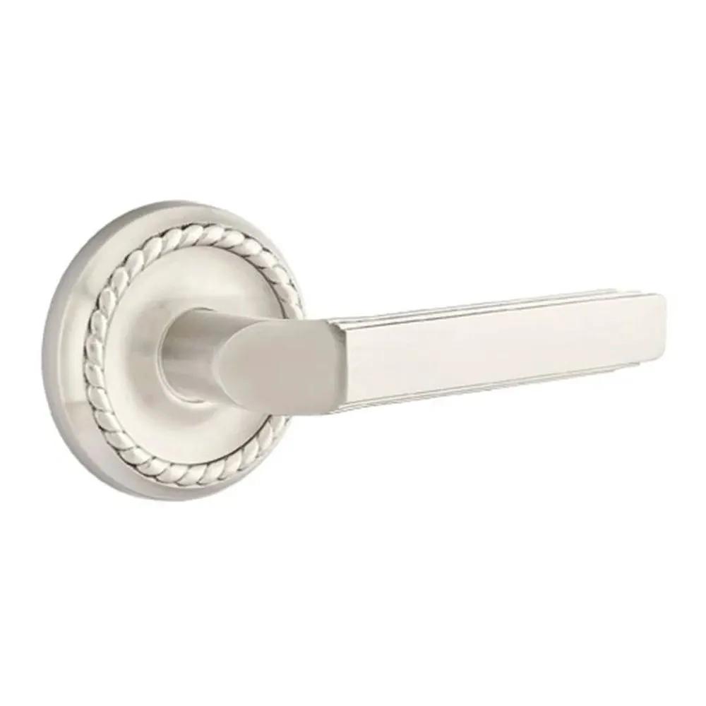 Emtek Milano Door Lever with Rope Rose by Emtek