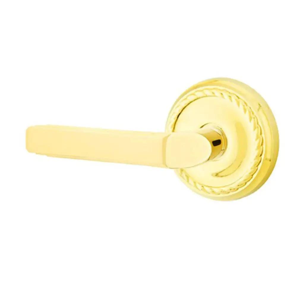 Emtek Milano Door Lever with Rope Rose by Emtek