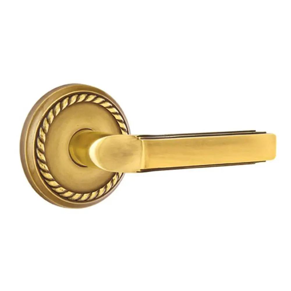 Emtek Milano Door Lever with Rope Rose by Emtek