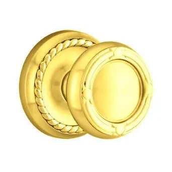 Emtek Ribbon and Reed Knob with Rope Rose by Emtek