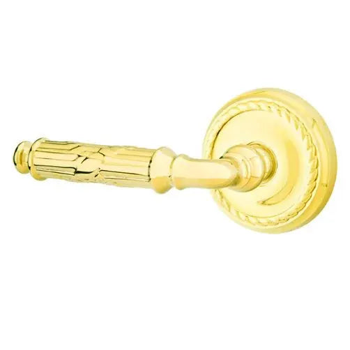 Emtek Ribbon and Reed Lever with Rope Rose by Emtek
