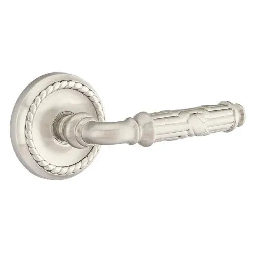 Emtek Ribbon and Reed Lever with Rope Rose by Emtek