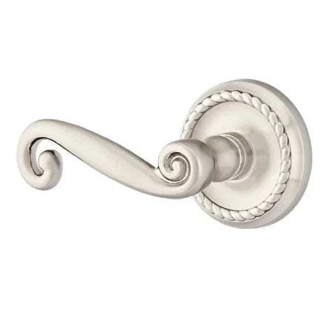 Emtek Rustic Door Lever with Rope Rose by Emtek