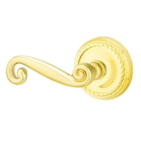 Emtek Rustic Door Lever with Rope Rose by Emtek